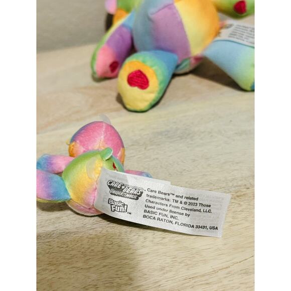 Care Bears Togetherness Lot Of 3 Plush Stuffed Animals Rainbow By Basic Fun - Picture 6 of 7
